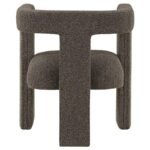PETRA BOUCLE UPHOLSTERED ACCENT SIDE CHAIR CHOCOLATE BROWN - Image 7