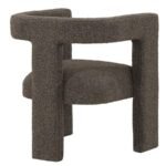 PETRA BOUCLE UPHOLSTERED ACCENT SIDE CHAIR CHOCOLATE BROWN - Image 8
