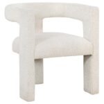PETRA BOUCLE UPHOLSTERED ACCENT SIDE CHAIR WHITE