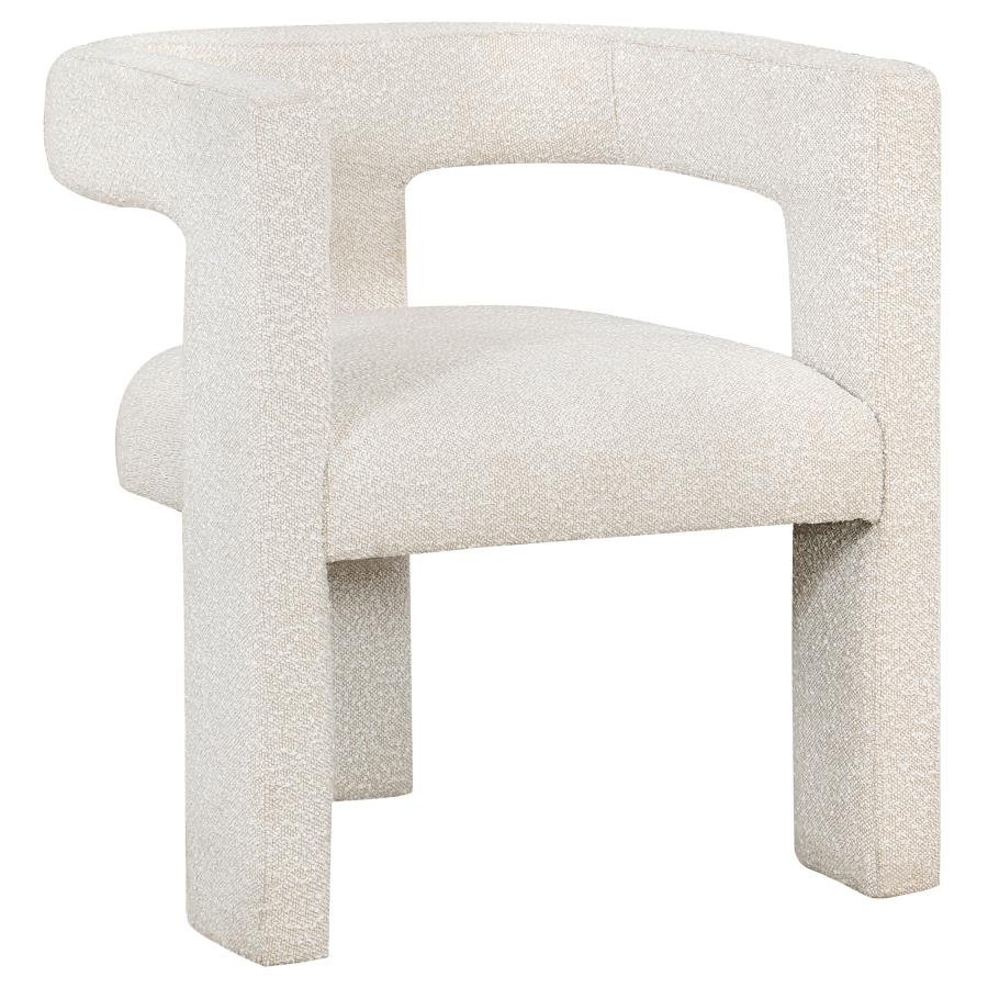 902881_02x900.jpg PETRA BOUCLE UPHOLSTERED ACCENT SIDE CHAIR WHITE - Image 1