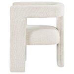 PETRA BOUCLE UPHOLSTERED ACCENT SIDE CHAIR WHITE - Image 5
