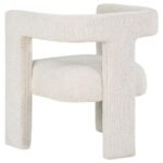 PETRA BOUCLE UPHOLSTERED ACCENT SIDE CHAIR WHITE - Image 6