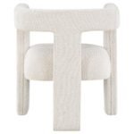PETRA BOUCLE UPHOLSTERED ACCENT SIDE CHAIR WHITE - Image 7