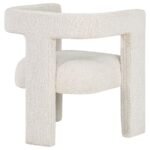 PETRA BOUCLE UPHOLSTERED ACCENT SIDE CHAIR WHITE - Image 8