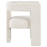 PETRA BOUCLE UPHOLSTERED ACCENT SIDE CHAIR WHITE - Image 9