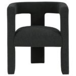 PETRA BOUCLE UPHOLSTERED ACCENT SIDE CHAIR BLACK - Image 3