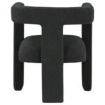 PETRA BOUCLE UPHOLSTERED ACCENT SIDE CHAIR BLACK - Image 7