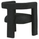 PETRA BOUCLE UPHOLSTERED ACCENT SIDE CHAIR BLACK - Image 8