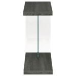 COLBY ENGINEERED WOOD C-SHAPED SIDE TABLE WEATHERED GREY - Image 6