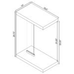 COLBY ENGINEERED WOOD C-SHAPED SIDE TABLE WEATHERED GREY - Image 9