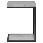 BECK ENGINEERED WOOD C-SHAPE SOFA SIDE TABLE CEMENT - Image 4