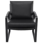 ROSALIND UPHOLSTERED TRACK ARM ACCENT CHAIR BLACK - Image 3