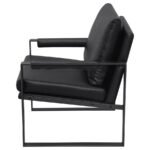ROSALIND UPHOLSTERED TRACK ARM ACCENT CHAIR BLACK - Image 5