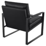 ROSALIND UPHOLSTERED TRACK ARM ACCENT CHAIR BLACK - Image 7