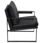ROSALIND UPHOLSTERED TRACK ARM ACCENT CHAIR BLACK - Image 8