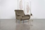 RICCI UPHOLSTERED SADDLE ARM ACCENT CHAIR TRUFFLE - Image 2