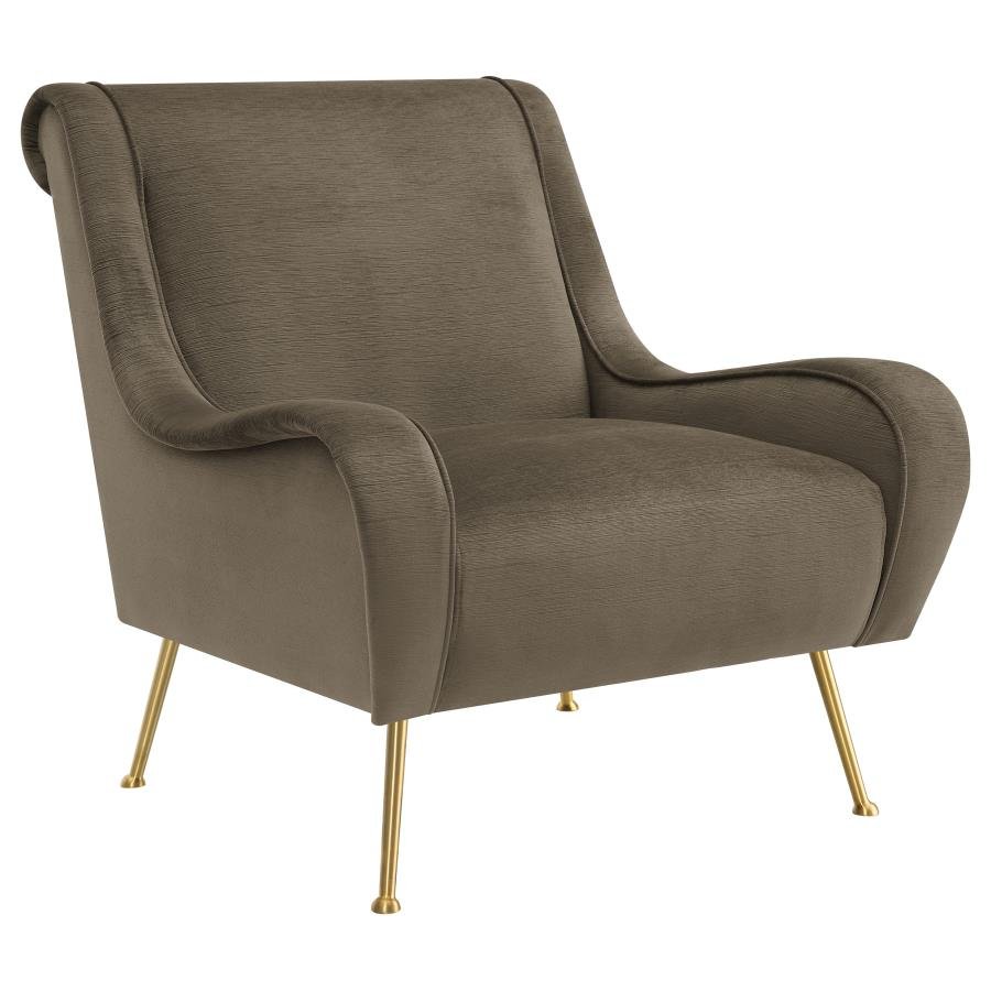 903044_02x900.jpg RICCI UPHOLSTERED SADDLE ARM ACCENT CHAIR TRUFFLE - Image 1
