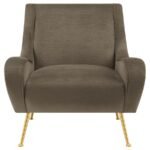 RICCI UPHOLSTERED SADDLE ARM ACCENT CHAIR TRUFFLE - Image 3