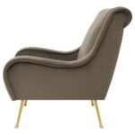RICCI UPHOLSTERED SADDLE ARM ACCENT CHAIR TRUFFLE - Image 5