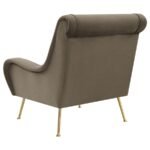 RICCI UPHOLSTERED SADDLE ARM ACCENT CHAIR TRUFFLE - Image 6