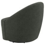 LEON UPHOLSTERED BARREL ACCENT SWIVEL CHAIR HUNTER GREEN - Image 6