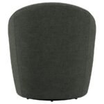 LEON UPHOLSTERED BARREL ACCENT SWIVEL CHAIR HUNTER GREEN - Image 7