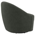 LEON UPHOLSTERED BARREL ACCENT SWIVEL CHAIR HUNTER GREEN - Image 8