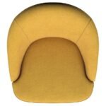 LEON UPHOLSTERED BARREL ACCENT SWIVEL CHAIR MUSTARD YELLOW - Image 10