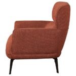 ANDREA UPHOLSTERED CRECENT ARM ACCENT CHAIR ORANGE - Image 5