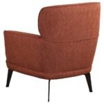 ANDREA UPHOLSTERED CRECENT ARM ACCENT CHAIR ORANGE - Image 6