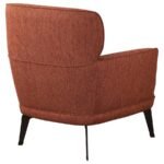 ANDREA UPHOLSTERED CRECENT ARM ACCENT CHAIR ORANGE - Image 7
