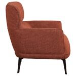 ANDREA UPHOLSTERED CRECENT ARM ACCENT CHAIR ORANGE - Image 8