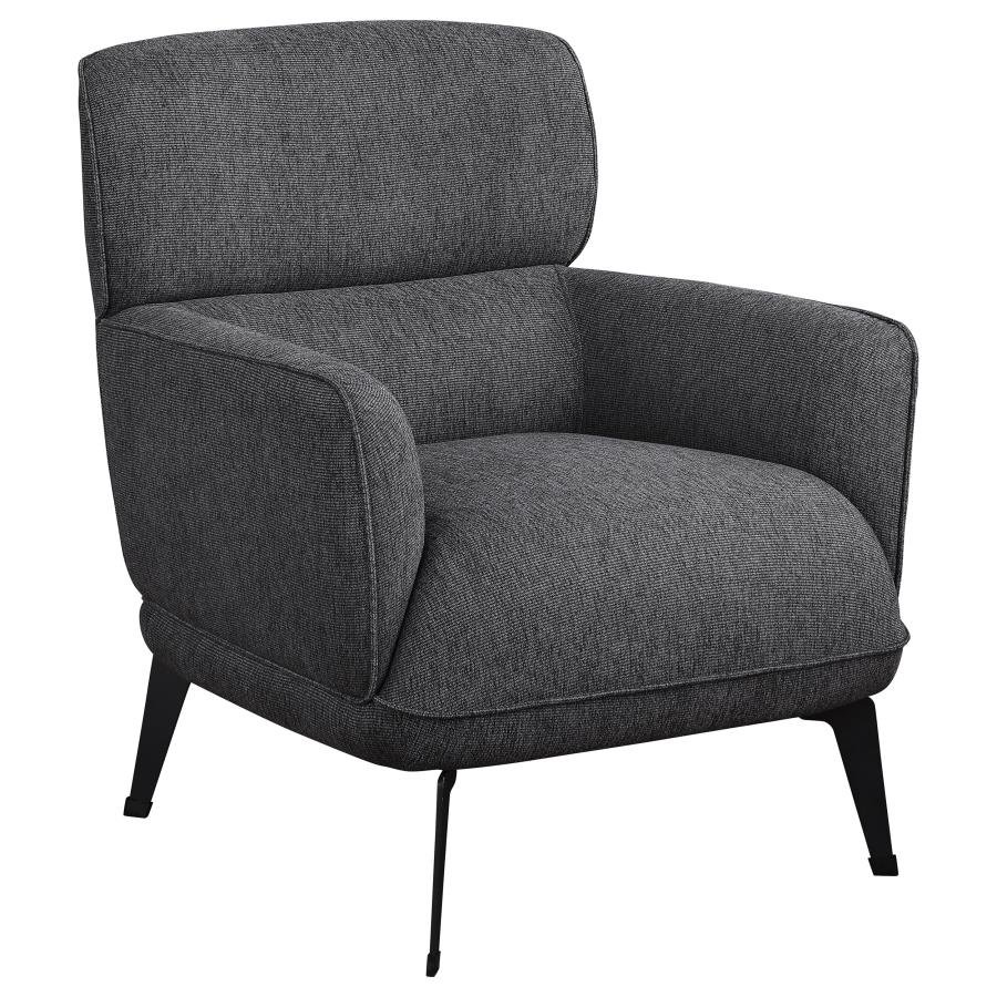 903082_02x900.jpg ANDREA UPHOLSTERED CRECENT ARM ACCENT CHAIR GREY - Image 1