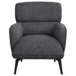 ANDREA UPHOLSTERED CRECENT ARM ACCENT CHAIR GREY - Image 3