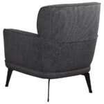 ANDREA UPHOLSTERED CRECENT ARM ACCENT CHAIR GREY - Image 6