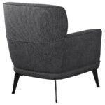 ANDREA UPHOLSTERED CRECENT ARM ACCENT CHAIR GREY - Image 7