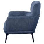 ANDREA UPHOLSTERED CRECENT ARM ACCENT CHAIR BLUE - Image 5