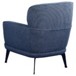 ANDREA UPHOLSTERED CRECENT ARM ACCENT CHAIR BLUE - Image 6