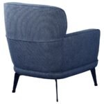ANDREA UPHOLSTERED CRECENT ARM ACCENT CHAIR BLUE - Image 7