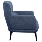 ANDREA UPHOLSTERED CRECENT ARM ACCENT CHAIR BLUE - Image 8