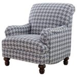 GLENN UPHOLSTERED ENGLISH ARM ACCENT CHAIR BLUE