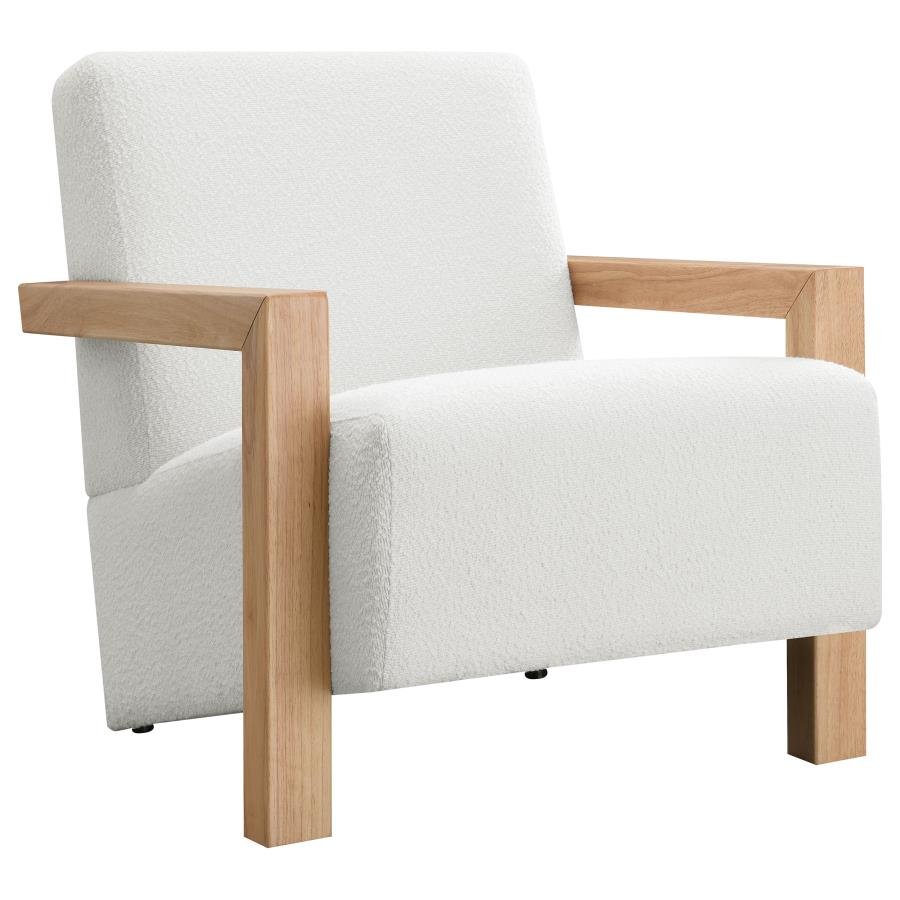 903094_02x900.jpg FITZROY BOUCLE UPHOLSTERED ACCENT ARM CHAIR IVORY - Image 1