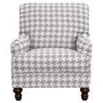 GLENN UPHOLSTERED ENGLISH ARM ACCENT CHAIR GREY - Image 3