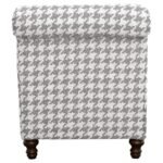 GLENN UPHOLSTERED ENGLISH ARM ACCENT CHAIR GREY - Image 6