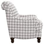 GLENN UPHOLSTERED ENGLISH ARM ACCENT CHAIR GREY - Image 7