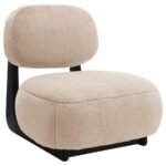 DUFFIE UPHOLSTERED ARMLESS ACCENT CHAIR CAMEL