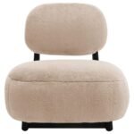 DUFFIE UPHOLSTERED ARMLESS ACCENT CHAIR CAMEL - Image 3