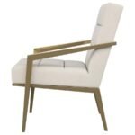KIRRA UPHOLSTERED METAL ARM ACCENT CHAIR CREAM - Image 5