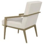 KIRRA UPHOLSTERED METAL ARM ACCENT CHAIR CREAM - Image 6