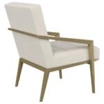 KIRRA UPHOLSTERED METAL ARM ACCENT CHAIR CREAM - Image 8